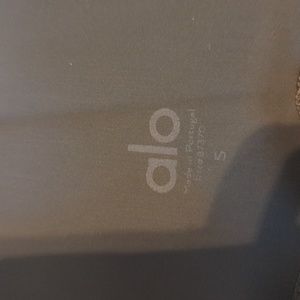 ALO High Waist Performance Gray Black Stripe Full Leggings Small